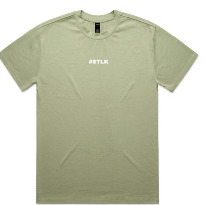 White Logo #STLK Heavey Tee  (Over sized Fit)