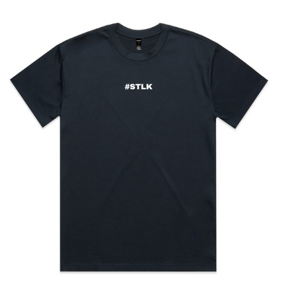 White Logo #STLK Heavey Tee  (Over sized Fit)