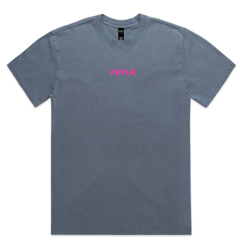 Pink Logo #STLK  Faded Heavy  Tee (Oversized Fit)