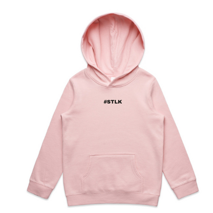 Black #STLK Logo Kids Hood