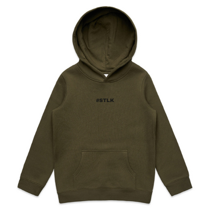 Black #STLK Logo Kids Hood