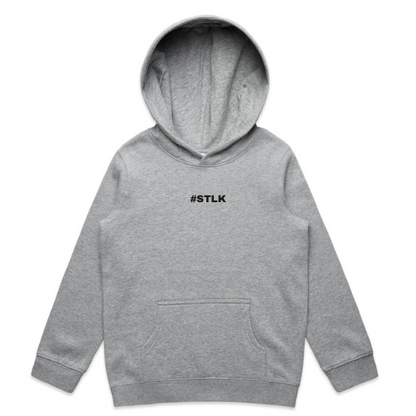 Black #STLK Logo Kids Hood