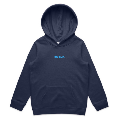 Blue #STLK Logo Kids Hood