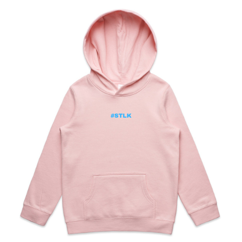 Blue #STLK Logo Kids Hood