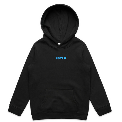 Blue #STLK Logo Kids Hood
