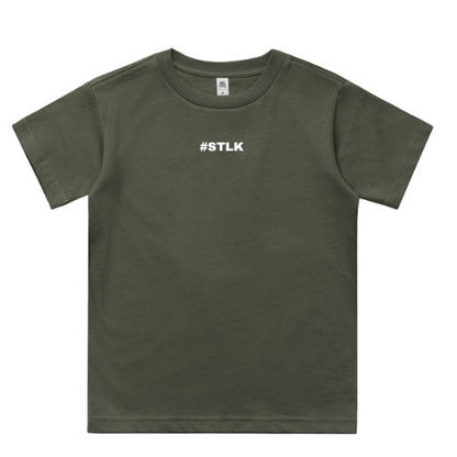 White #STLK Logo Kids Tee