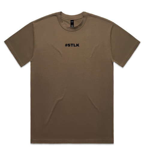 Black Logo #STLK Heavey Tee  (Over sized Fit)