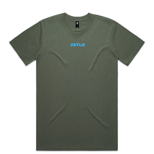 Blue #STLK logo (Classic tee - Slick fit)