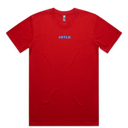 Blue #STLK logo (Classic tee - Slick fit)