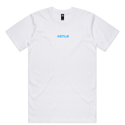 Blue #STLK logo (Classic tee - Slick fit)