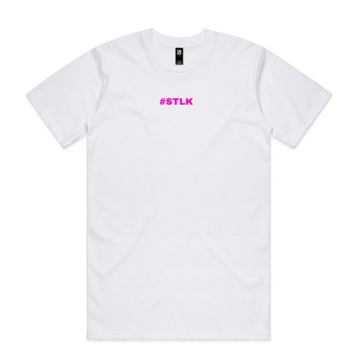 Pink #STLK logo (Classic tee - Slick fit)