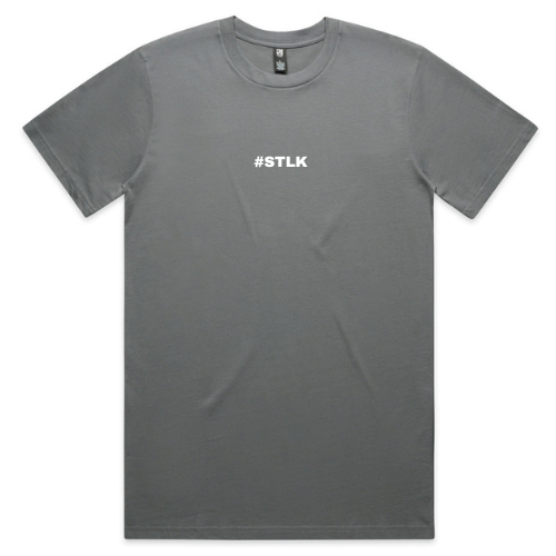 White #STLK logo (Classic tee - Slick fit)