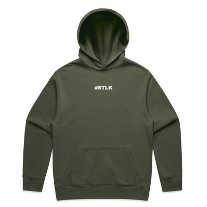 White #STLK logo Hoodie