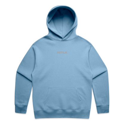 Silver #STLK logo hoodie