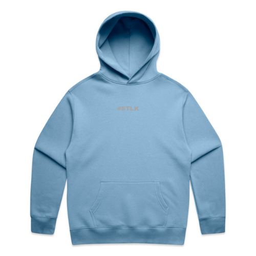 Silver #STLK logo hoodie