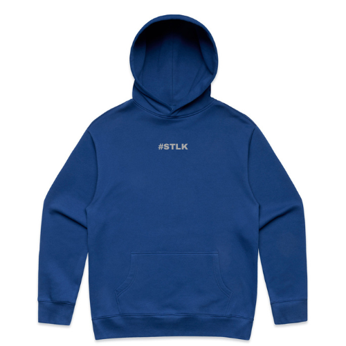 Silver #STLK logo hoodie