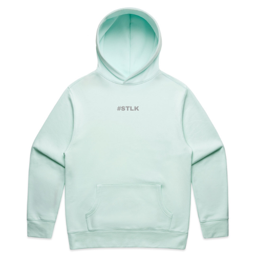 Silver #STLK logo hoodie