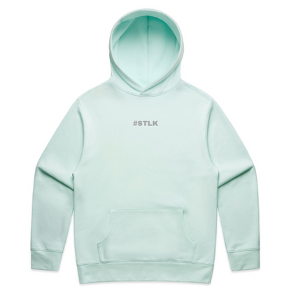 Silver #STLK logo hoodie