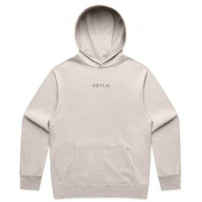 Silver #STLK logo hoodie