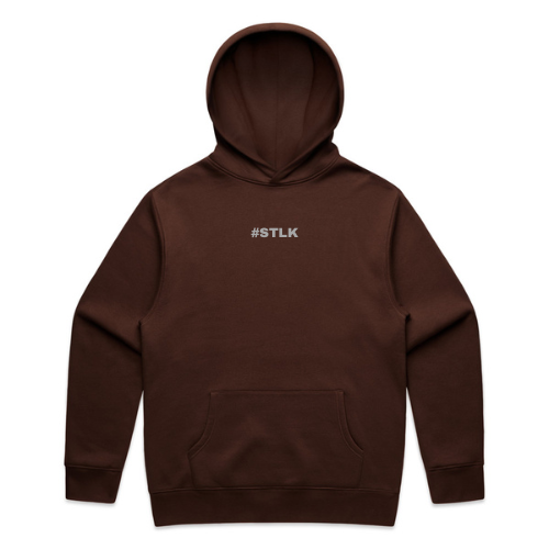 Silver #STLK logo hoodie