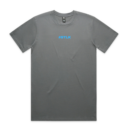 Blue #STLK logo (Classic tee - Slick fit)