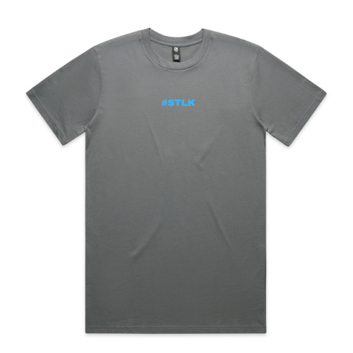 Blue #STLK logo (Classic tee - Slick fit)
