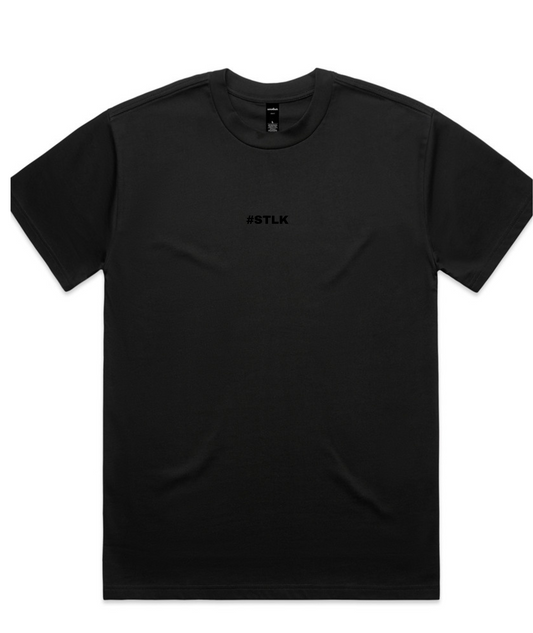 Black Logo #STLK Heavey Tee  (Over sized Fit)