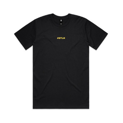 Yellow #STLK logo (Classic tee - Slick fit)
