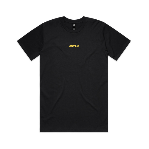 Yellow #STLK logo (Classic tee - Slick fit)