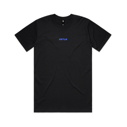 Blue #STLK logo (Classic tee - Slick fit)