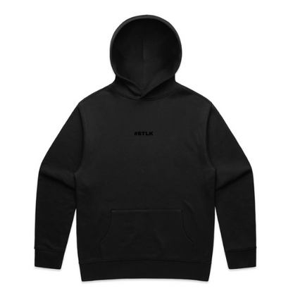 Black #STLK logo Hoodie