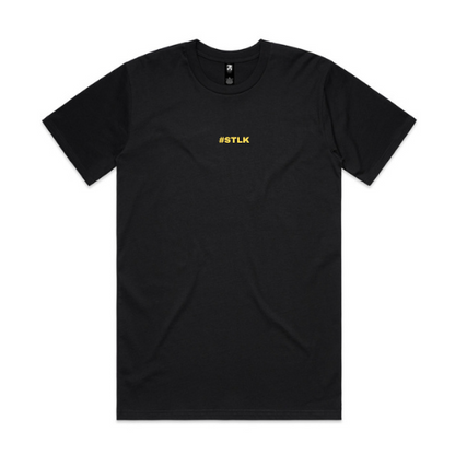 Yellow #STLK logo (Classic tee - Slick fit)